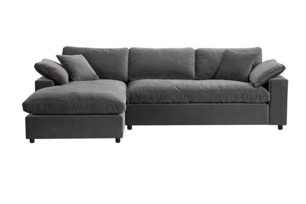Builth 3 Pers. Sofa M. Chaiselong, Lysegrå (Venstrevendt)