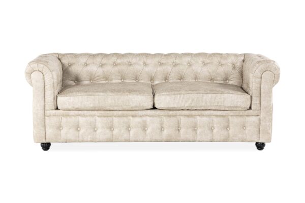 Chesterfield Lyx 3 Pers. Sovesofa, Beige